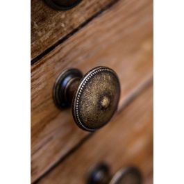 Rei Pomo Redondo Mueble Zamak Acabado Cuero Viejo Mod. 3121 Ø30mm (4 Unidades)