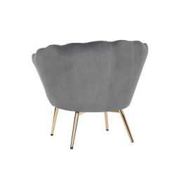 Butaca DKD Home Decor Gris Dorado Metal 85 x 85 x 91 cm