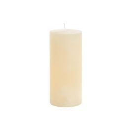 DKD Home Decor Vela Básicos de Cera Color Crema 7x15x7 cm, con 450 gramos y 80 horas de duración (Pack de 12 Unidades)