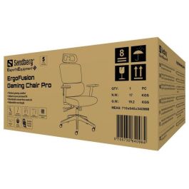 Sandberg ErgoFusion Gaming Chair Pro Silla Gaming Ergonómica Ajustable Transpirable 5 Años Garantía