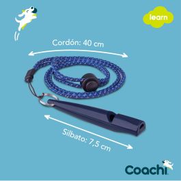 Coachi Silbato de Adiestramiento Canino con Sonido Distintivo, Ligero y Compacto, con Correa Reflectante Ajustable para Perros y Cachorros Azul Oscuro