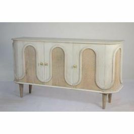 Mesa Comedor Moderno DKD Home Decor Blanco Dorado 90 x 76 x 180 cm Mesa Comedor Moderno DKD Home Decor Blanco Dorado 90 x 76 x 180 cm