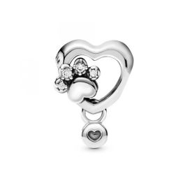 Abalorio Mujer Pandora SPARKLING PAW PRINT & HEART Precio: 82.79000048. SKU: S7233691