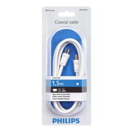 Philips Cable de Antena TV Coaxial SWV2516W/10 Macho-Hembra Blanco 1,5m