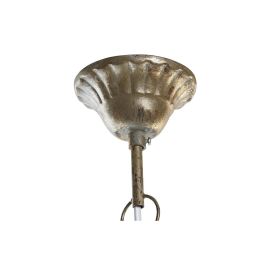 DKD Home Decor Lámpara de Techo Árabe Najma Dorado Multicolor, Metal y Acrílico, Bombilla E27 50W (1 ud), 220V, 37x38x37 cm