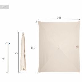 Sombrilla Aktive 180 x 220 x 145 cm Gris oscuro