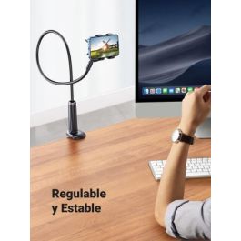 Ugreen 80906 Soporte para teléfono Móvil con Clip Multifunción de 90cm para Escritorio, Negro
