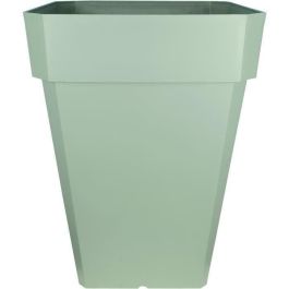 Jardinera cuadrada RIVIERA SOLEILLA - Plástico - Altura 53 cm - Verde arcilla Precio: 36.99000008. SKU: B1D73CMRHC