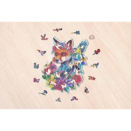 Puzzle de madera - Formas - 150 piezas - Zorro de colores Puzzle de madera - Formas - 150 piezas - Zorro de colores