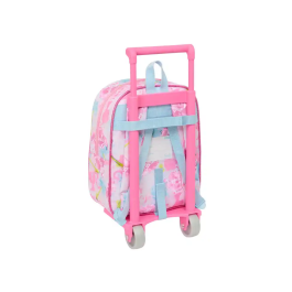 Mochila Escolar con Ruedas Barbie Painterly Rosa Azul cielo 22 x 27 x 10 cm