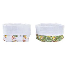 DKD Home Decor Cesta Organizadora Decorativa Tropical Colección Tropic Garden Algodón Multicolor Blanco 16x10x16 cm Set 4 Unidades Precio: 8.04408. SKU: B13AQHQHTH