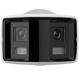 Hikvision Cámara IP Bullet 4M AcuSense Panorámica Lente Dual 2.8mm WDR H.265+ IP67 PoE Audio Alarma Luz Blanca 40m