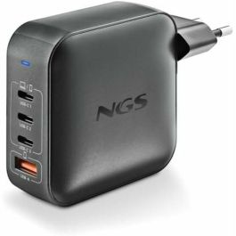 NGS Cargador Portátil BUD165W GaN 165W 3xUSB-C + 1xUSB-A Automático Voltaje 5-21V