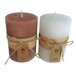 DKD Home Decor Vela de Cera Navidad Alpina Blanco Marrón 7x10x7 cm - Juego de 12 Unidades para Decoración de Hogar Navideño Precio: 48.94999945. SKU: B174NVQP2A