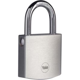 Yale Y120DB/50/127/1 Candado de latón cromado 50 mm con alta resistencia a la intemperie y 3 llaves reversibles Yale Y120DB/50/127/1 Candado de latón cromado 50 mm con alta resistencia a la intemperie y 3 llaves reversibles