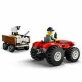Lego City Juego de Construcción Tractor Rojo con Remolque y Oveja, para 4+ años