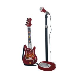Reig Set Guitarra y Micrófono Metalizados Pequeños "Ultrasonic" para Niños 4+ años, Juguete de Plástico, 4x Pilas LR6