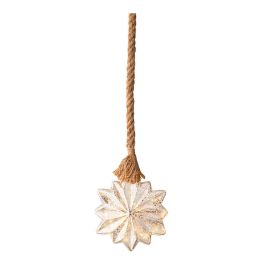 Null Estrella microled colgante Ø19x25cm 15 leds luz cálida, IP20, interior, temporizador 6h, pilas 3xAAA