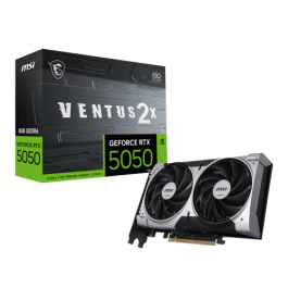MSI 912-V538-002 GeForce RTX 5050 VENTUS 2X OC Tarjeta Gráfica Gaming 8GB GDDR6 PCIe 5.0 Doble Ventilador Precio: 274.49999984. SKU: B17MB7Y42M