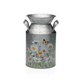 Jarrón Versa Gris Metal Flores 13 x 15,5 x 21 cm Precio: 9.9499994. SKU: B19Q6TH4X9