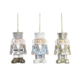 DKD Home Decor Adorno Colgante Navideño Moderno de Resina Colores Surtidos: Azul, Dorado, Gris, Blanco 4x8.5x4.5cm (12 Unidades) Precio: 30.50000052. SKU: B1548Y6VFV