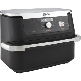 Ninja AF500EU Foodi FlexDrawer Freidora de Aire Caliente 10.4L Doble Zona 8 Personas Hornea Asa Deshidrata