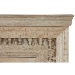 DKD Home Decor Buffet Carved Mango Natural 40x100x185 cm - Mueble Auxiliar con 4 Puertas Talladas y Estantería