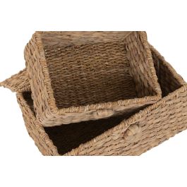 DKD Home Decor Cesta Natural 28 x 20 x 40 cm Set de 2 Unidades