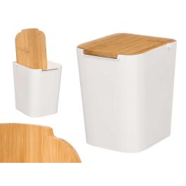 Papelera Tapa Bambu Blanca Kinvara 17X24CM (6 Unidades) Precio: 49.95000032. SKU: B15DL47TVZ
