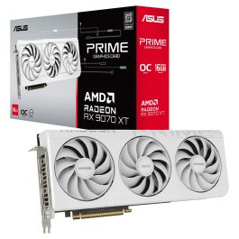 ASUS RX9070XT-O16G-WHITE Radeon RX 9070 XT 16GB GDDR6 Tarjeta Gráfica Blanca