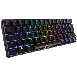 Sharkoon SGK50 S4 Teclado Gaming 60% QWERTY Portugués USB Alámbrico Retroiluminación LED RGB Negro