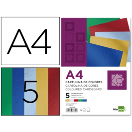 Liderpapel Cartulina A4 235 g/m2 Metalizada 5 Colores Surtidos Paquete 50 Hojas Manualidades y Cartelería Precio: 16.50000044. SKU: B1CPWZKKSL