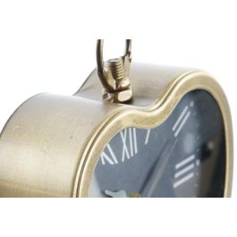 DKD Home Decor Reloj Sobremesa Vintage Dorado Negro 6 x 19.5 x 16 cm (4 Unidades)