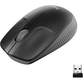 Logitech M190 Ratón Inalámbrico RF Full-Size Ergonómico 1000 dpi, Batería 18 Meses, para Manos Medianas/Grandes