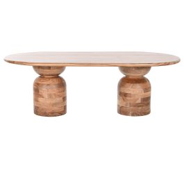 DKD Home Decor Mesa Centro Moderno Acacia Marron Natural 135 x 75 x 45 cm