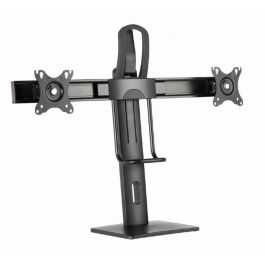 Gembird MS-D2-01 Soporte de Escritorio para 2 Monitores, Altura Regulable 245-400mm, Giro, Inclinación, Rotación, Pantallas hasta 27" (6kg), VESA, Negro