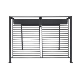 DKD Home Decor Pérgola para Terraza y Jardín Gris 300 x 230 x 300 cm