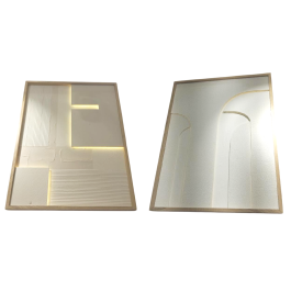 DKD Home Decor Cuadro Scandi Moderno Blanco Natural 100x75 cm (Pack 2 Unidades) DKD Home Decor Cuadro Scandi Moderno Blanco Natural 100x75 cm (Pack 2 Unidades)