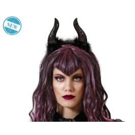 Diadema Cuernos Negros Con Purpurina Y Pelo Para Disfraz De Demonia Precio: 1.49999949. SKU: B1773ZBZVV