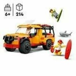 LEGO 60453 City Vehículo de Rescate en la Playa Set de Construcción con Minifigura y Tiburón para Niños de 6 Años