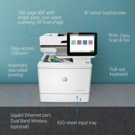 HP Color LaserJet Enterprise Flow MFP M578c, Laser, 1200 x 1200dpi, 38ppm, A4, 1250MB, CGD, 8" HP Color LaserJet Enterprise Flow MFP M578c, Laser, 1200 x 1200dpi, 38ppm, A4, 1250MB, CGD, 8"