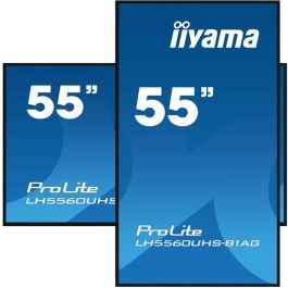 iiyama PROLITE Pizarra de caballete digital 139,7 cm (55") LED Wifi 500 cd / m² 4K Ultra HD Negro Procesador incorporado Android 11 24/7