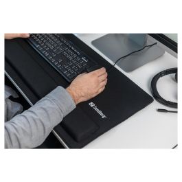 Sandberg Alfombrilla XXL con Reposamuñecas 712x350mm Negro, Base Antideslizante, para Gaming