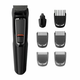 Philips MG3720/15 Multigroom Series 3000 Recortador 7 en 1 para Cara y Cabello, 60 min Autonomía, Cuchillas Autoafilables, Negro