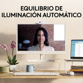 Logitech Webcam Brio 100 Blanco Full HD 1080p USB Plug and Play con Tapa de Privacidad Integrada