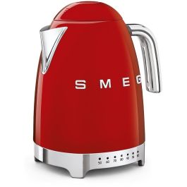 Smeg KLF04RDEU Hervidor de Agua Eléctrico 50s Style, 1.7L, 2400W, Rojo, Ajustes de Termostato