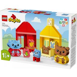 LEGO 10414 DUPLO My First: Mis Rituales Diarios - Hora de Comer y Dormir, Juguete Social con 4 Figuras de Animales