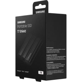 Samsung MU-PE1T0S/EU Disco Externo SSD Portable T7 Shield 1TB Negro USB 3.2 Gen 2 IP65 hasta 1050 MB/s
