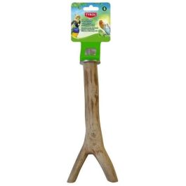 TYROL TYR3281018691016 Percha de rama para pájaros, accesorio de madera natural, tamaño L 30cm