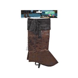 Cubrebotas Marrón Estilo Vintage para Trajes de Vaquero, Pirata, Templario o Medieval